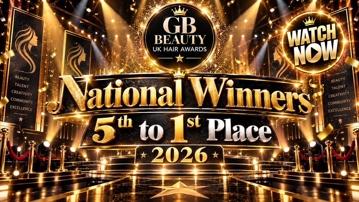 Load video: GB Beauty &amp; UK Hair Awards 5th to 1st Place National Winners 2026