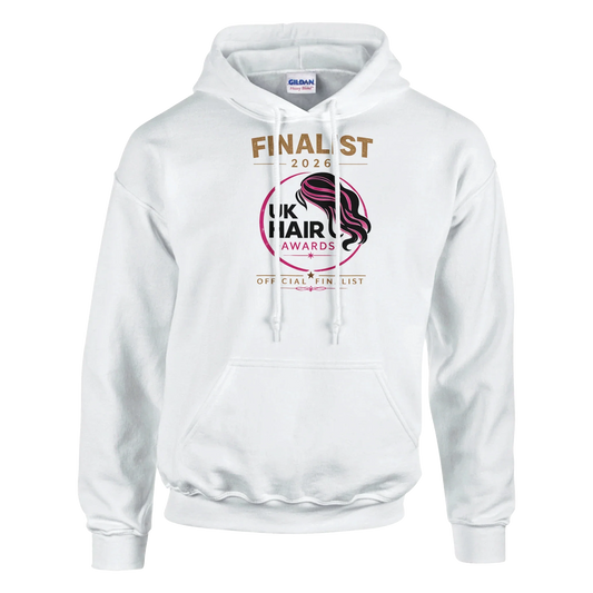 UK Hair Awards Finalist Hoodie in premium heavyweight cotton blend with double-lined hood and front pouch pocket